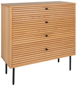 Vysoká komoda v dekore duba v prírodnej farbe 80x85 cm Kyoto – House Nordic