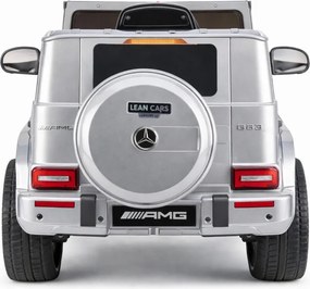LEAN CARS Elektrické autíčko Mercedes AMG G 63 strieborné lakované