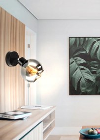 BERGE Sklenená LED stropná lampa 1xE27 - dymová guľa