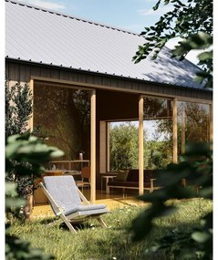 Biele/svetlo modré kreslo Boogie - Karup Design