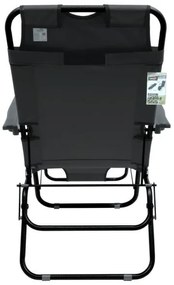 Skladacie polohovateľné kreslo antracit