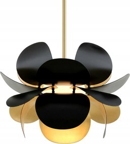 Hudson Valley závesné svietidlo Ginger kov/sklo zlatá/čierna/opál E27 1x100W