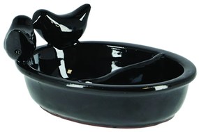 Napájadlo pre vtáky Duke, 8,5x16 cm, keramika, čierna