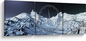 Obraz vesmíru (s hodinami) (90x30 cm)