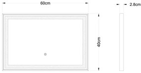 Globo 84036 - LED Stm. zrkadlo s podsvietením RIVAS LED/10W/230V 60x40 cm