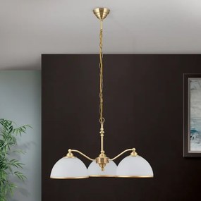 Orion LU 1838/3 - Luster na reťazi OLD LAMP 3xE27/40W/230V biela/mosadz