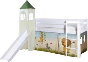 XXXLutz POSTEĽ S PRIESTOROM NA HRU, 90/200 cm viacfarebná, biela MID.YOU - Detské izby - 000406003816