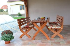 Masívny stôl z borovice drevo lakované 40 mm (rôzne dĺžky) 160 cm