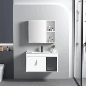 Rea Paris, súprava kúpeľňového nábytku s umývadlom 60cm, biela, REA-M0001