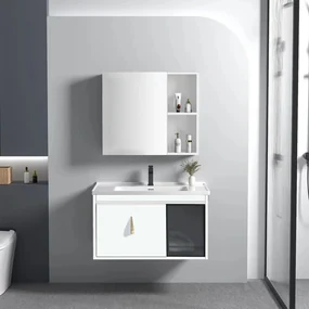 Rea Paris, súprava kúpeľňového nábytku s umývadlom 60cm, biela, REA-M0001