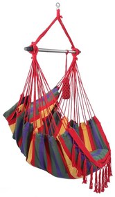 MIADOMODO Závesné hojdacie kreslo, farebné, dovnútra aj von