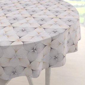 Biante Dekoračný okrúhly obrus PML-031 Designové geometrické obrazce na bielom Ø 140 cm