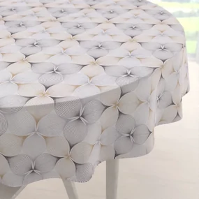 Biante Dekoračný okrúhly obrus PML-031 Designové geometrické obrazce na bielom Ø 110 cm