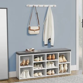 InternetovaZahrada Lavica na topánky 104x30x48 cm - biela