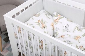 Detské bavlnené obliečky do postieľky 135x100 cm BABYMAM PREMIUM - Africké zvieratká