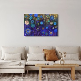 Obraz tmavomodrých kvetov (90x60 cm)