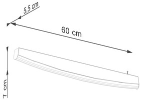 Nástenné LED svietidlo Jorun 60, 1x LED 8w, 3000k, b