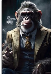 Obraz zvierací gangster šimpanz - 60x90