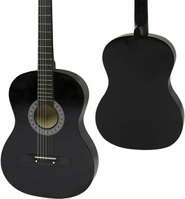 Akustický gitarový set pre začiatočníkov s ladičkou navyše,  2 farebné prevedenia, čierny