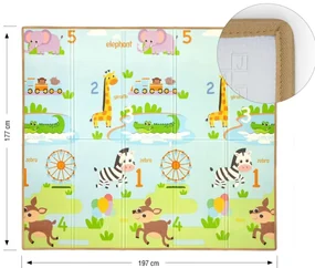 Hracia podložka pre deti MILLY MALLY 197x177 cm – Play Savanna