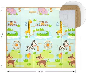 Hracia podložka pre deti MILLY MALLY 197x177 cm – Play Savanna