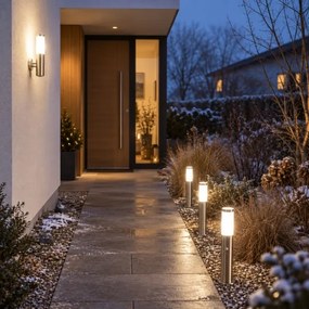 BRILAGI - Vonkajšia lampa so senzorom ELIA 1xE27/20W/230V IP44 50 cm chróm