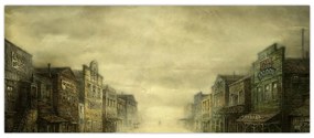 Obraz westernového mestečka (120x50 cm)