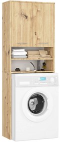 Kúpeľňová skrinka nad práčku FIN dub artisan