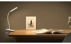 Aigostar - LED Stmievateľná nabíjacia stolná lampa s klipom LED/2,5W/5V 1200mAh biela