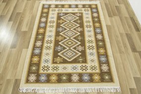 Obojstranný koberec / behúň Kilim medový 3