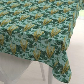 Biante Dekoračný obdĺžnikový obrus PML-088 Eukalypty na mätovom 140x160 cm