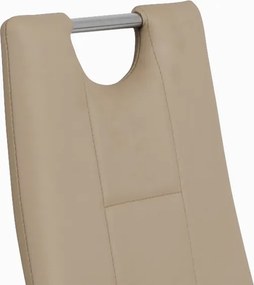 Jedálenská stolička Melania, béžová ekokoža