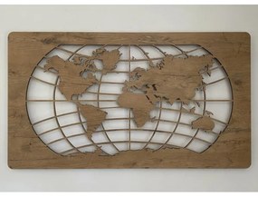 Li-Go 4868/DUB2 - LED Nástenná dekorácia LED/24W/230V 110x60 cm dub/mapa sveta