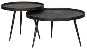 Čierny odkladací stolík BePureHome Bounds, ø 58 cm