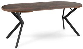 Stôl RENO 90–190 cm Dub Rustikál/Čierny