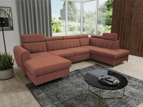 Rohová sedačka U Potazuro XL (terakota) (s úl. priestorom) (L)