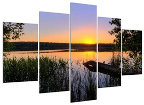 Obraz jazernej krajiny (150x105 cm)