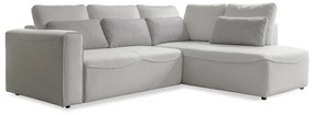 Krémovobiela rozkladacia rohová pohovka (variabilná) Homely Tommy – Miuform