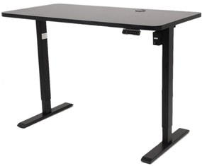 Výškovo nastaviteľný elektrický stôl BestBerg BBAT-14BB / rozmer 140x70 cm / výška 93,4-125,4 cm / čierny