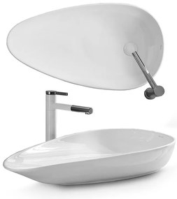Rea Greta75 umývadlo, 77 x 43 cm, biela, REA-U1500