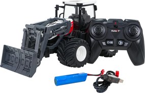 Ramiz Traktor + buldozér RC na diaľkové ovládanie 1:24 červený