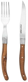 Orion Steak set nôž + vidlička nerez/drevo