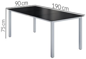 InternetovaZahrada Hliníková zostava Alu 1+8 - strieborná