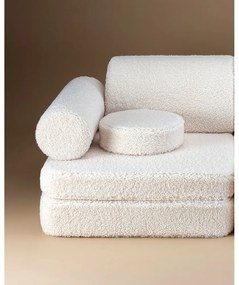 Krémová detská pohovka z textílie buklé 132 cm Settee – Wigiwama