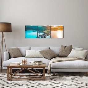 Obraz - Bora Bora (s hodinami) (90x30 cm)