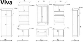Obývacia stena Viva ramiak, jelša