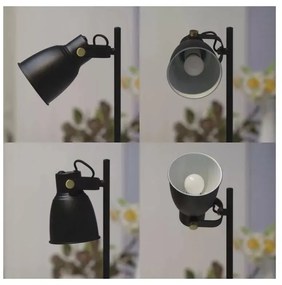 EMOS Čierna stolová lampa pre žiarovku E27 Z7621B