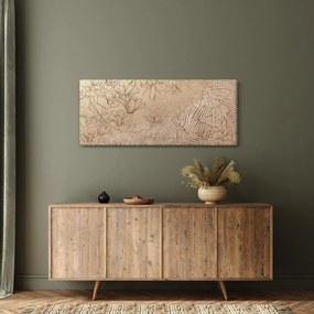 Obraz - Kreslené kvety (120x50 cm)