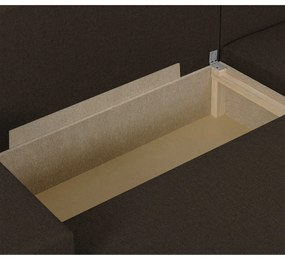 Rozkládací rohová sedací souprava MODO3 + 2 Taburety Hnědá