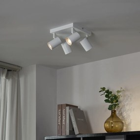 Moderné stropné svietidlo biele 4-svetlá nastaviteľné štvorcové - Jeana